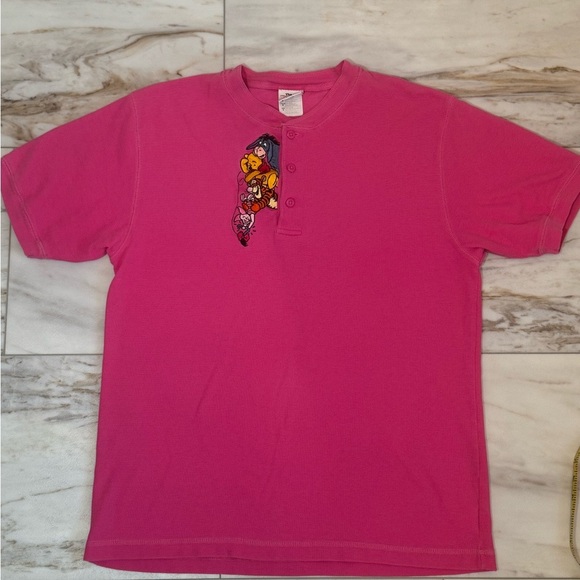 Disney Winnie the Pooh & Friends Embroidered Top โ Size Medium - Pink - Picture 1 of 7